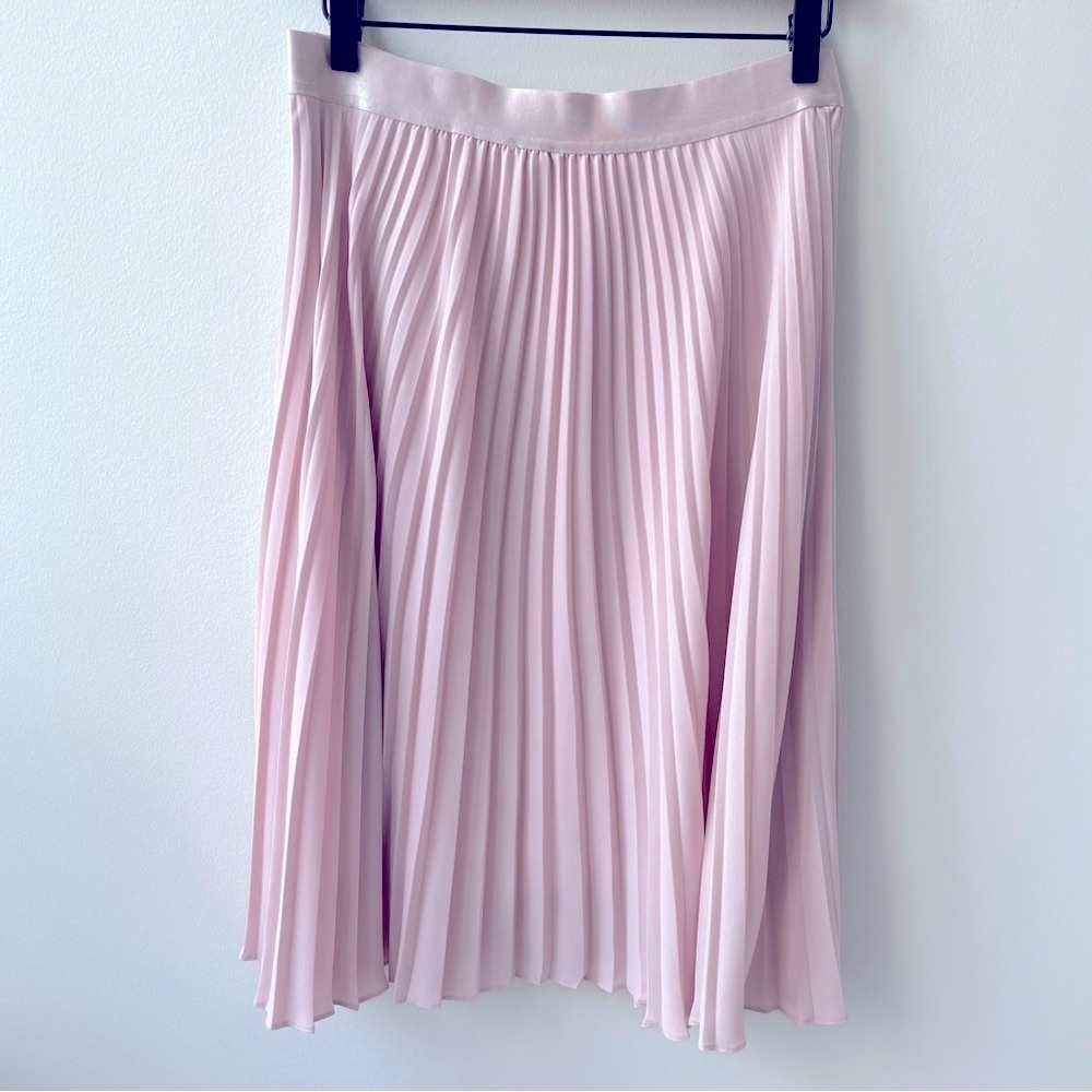 Express Light Pink Pleated Skirt